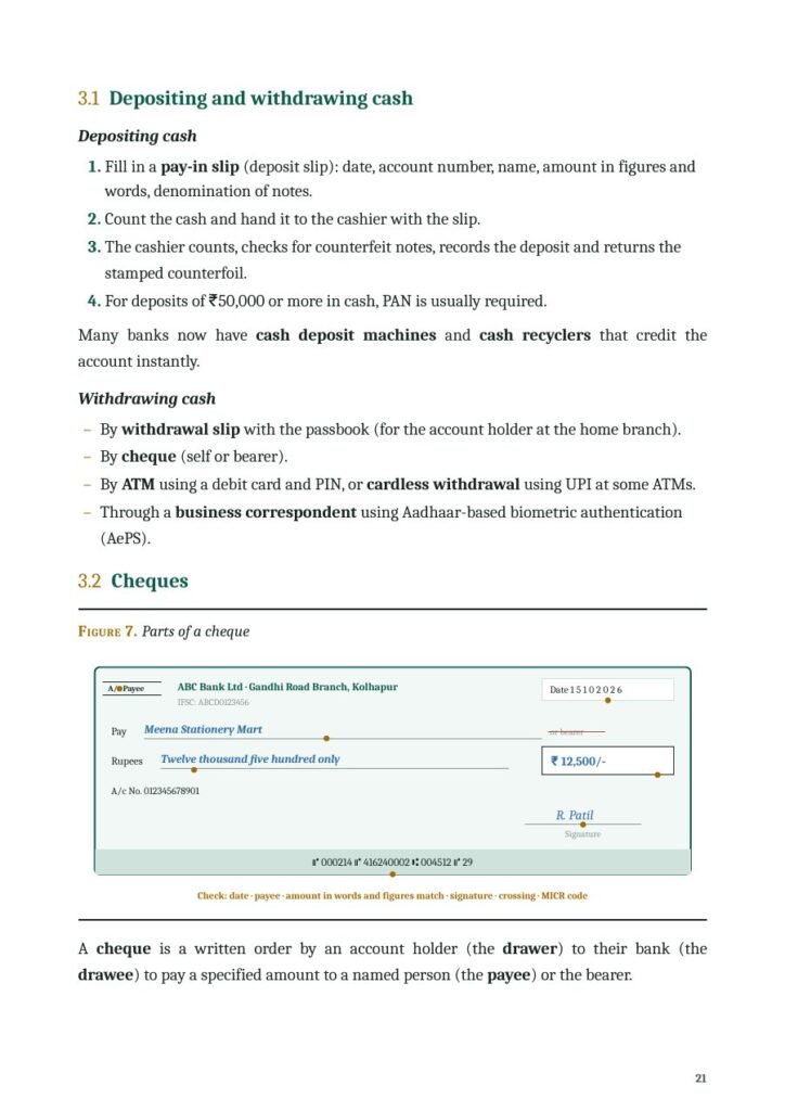 Sample page from Money Matters